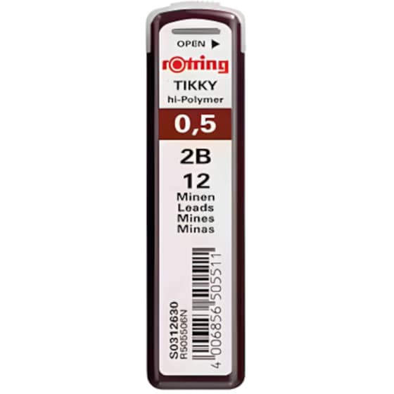 Μύτες Μηχανικού Μολυβιού Rotring 0.5 mm HB image 0