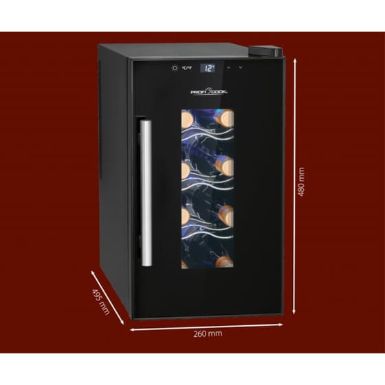 PROFI COOK PC-WK 1232 για 8 Μπουκάλια - Μαύρο Συντηρητής Κρασιών image 8