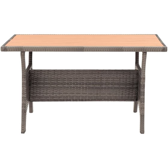 Τραπέζι Εξωτερικού Χώρου VidaXL από Ρατάν 120x70x66cm - Γκρι image 2