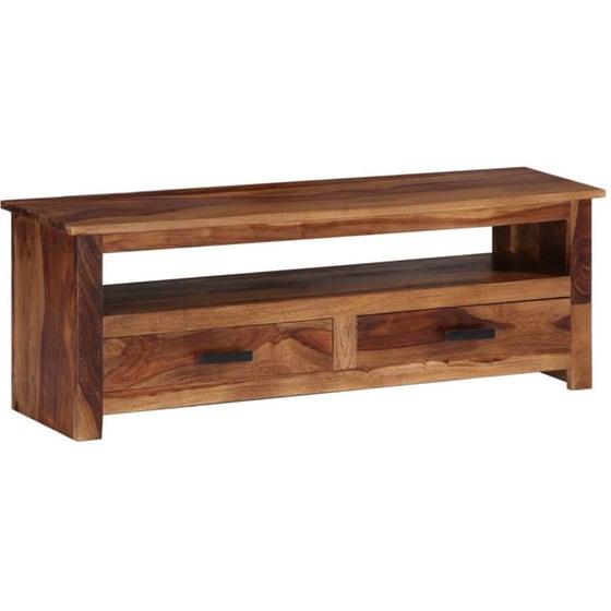 Έπιπλο Τηλεόρασης VidaXL Μασίφ Ξύλο 118x30x40cm - Kαφέ image 0