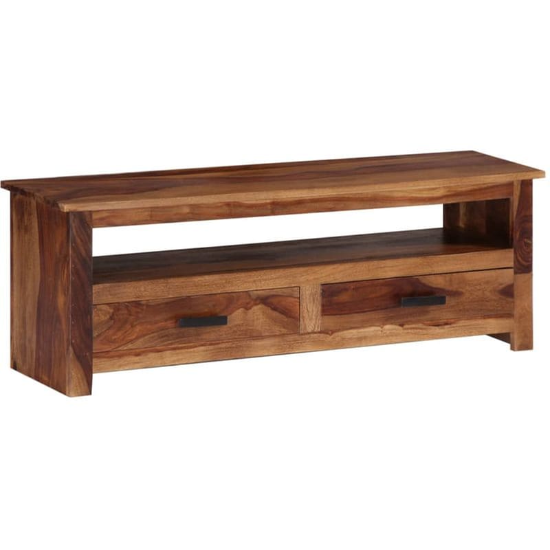 VIDAXL Έπιπλο Τηλεόρασης VidaXL Μασίφ Ξύλο 118x30x40cm - Kαφέ