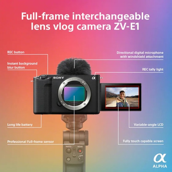 Φωτογραφική Μηχανή Sony Mirrorless ZV-E1B Full Frame Body - Μαύρο image 5