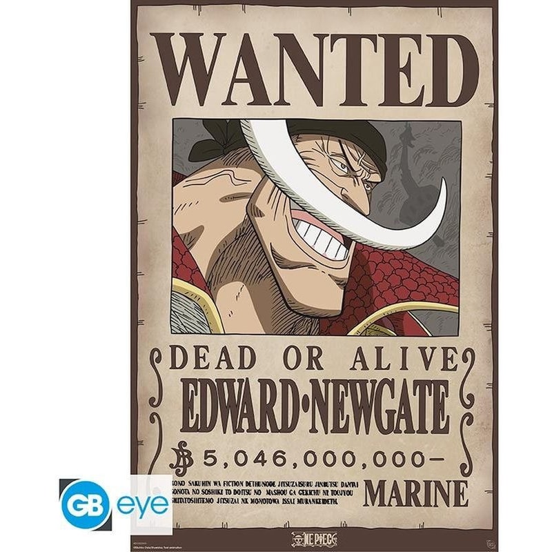 GBEYE Αφίσα One Piece Edward Newgate Wanted Κάθετη 61x92 cm