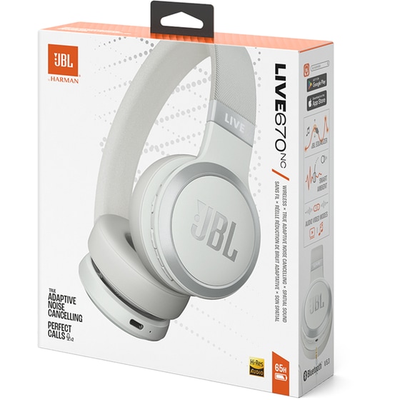 JBL Live 670NC Ασύρματα Ακουστικά Κεφαλής - Λευκά image 10