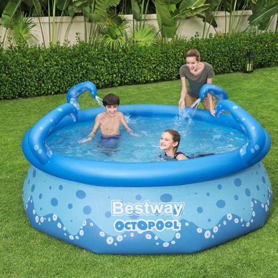 Φουσκωτή Οικογενειακή Πισίνα Bestway Easy Set Octopool 3153 Lt - Μπλε image 6