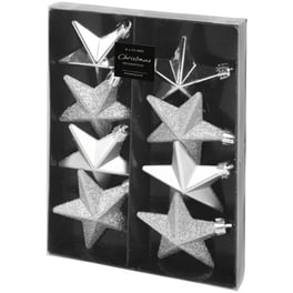 Σετ Χριστουγεννιάτικα Στολίδια Spitishop K-m Silver Can210210 Πλαστικό 8 Τμχ - Αστέρι