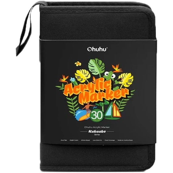 Μαρκαδόροι Σχεδίου Ohuhu Kakaoko Acrylic Markers Διπλής Μύτης (30 Τεμάχια) image 2