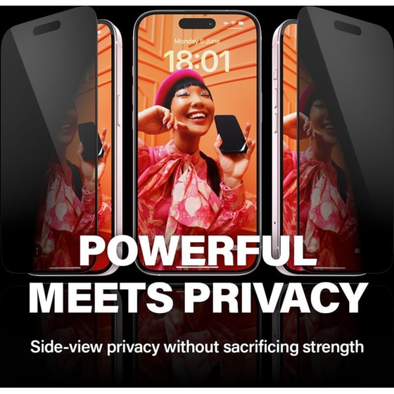 Προστατευτικό οθόνης Apple iPhone 15 - PanzerGlass Privacy Screen Protector Ultra-Wide Fit with EasyAligner image 4