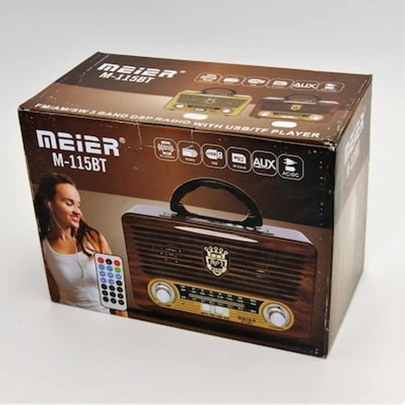 ROLINGER OEMS Φορητό Radio Meier So-m-115bt Retro - Καφέ