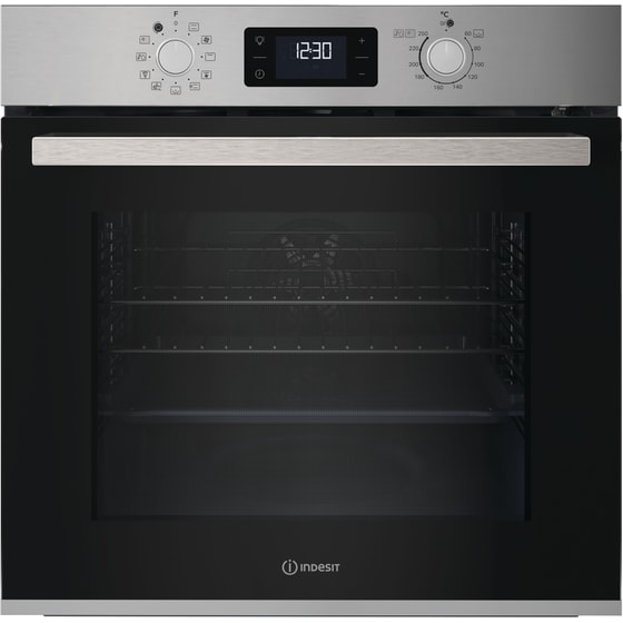 INDESIT IO K78PU X 71 Lt Inox Εντοιχιζόμενος Φούρνος Άνω Πάγκου image 0