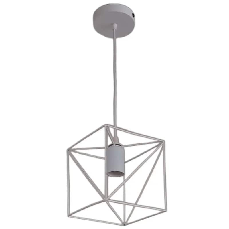 Φωτιστικό Οροφής Μονόφωτο Χατζηκοντίδης C10 Polygon 2 Τετράγωνο Μεταλλικό - Λευκό