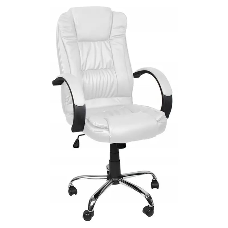 MALATEC Καρέκλα Γραφείου Malatec από Τεχνητό δέρμα - Λευκή