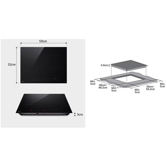 LG CI5Z2423BN 60 cm Μαύρο Εστία Επαγωγική Αυτόνομη image 4