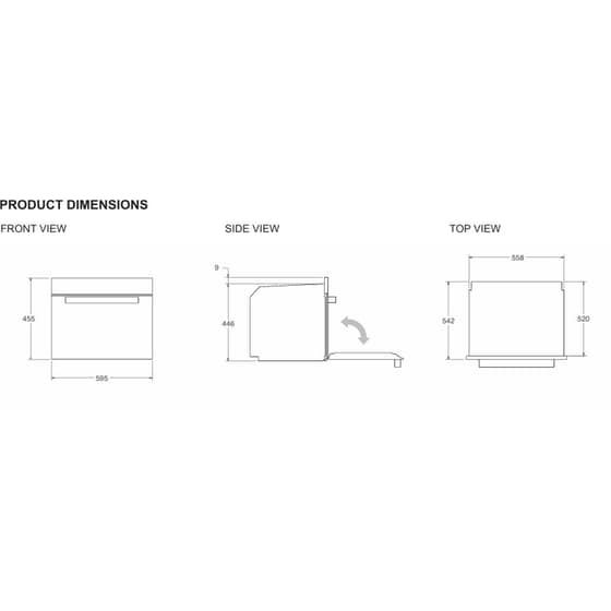 BERTAZZONI F457MODMWLNC 38 Lt Μαύρο Εντοιχιζόμενος Φούρνος Μικροκυμάτων image 3