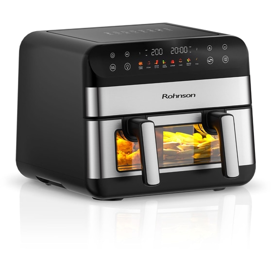 ROHNSON R-2894 με Αποσπώμενο Κάδο 10.4 L Inox Φριτέζα Αέρος image 7