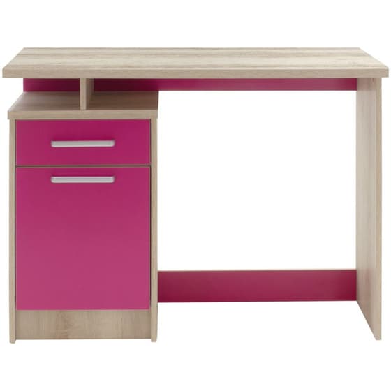 Γραφείο Μελέτης Pakoworld Looney από MDF και Μοριοσανίδα 100x55x75 cm - Μπεζ/Ροζ image 2