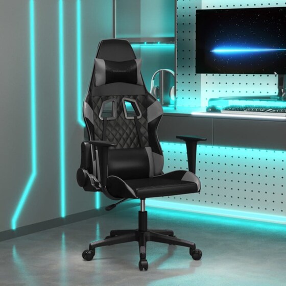 Καρέκλα Gaming VIDAXL 345515 από Τεχνητό Δέρμα - Γκρι image 7