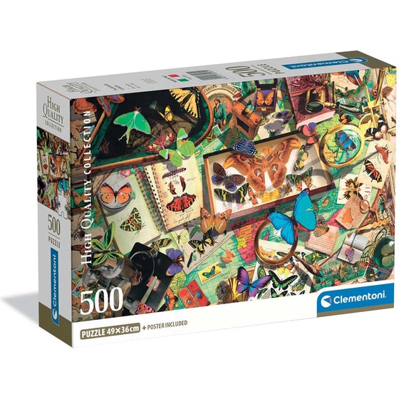Παζλ Clementoni High Quality Collection Συλλέκτης Πεταλούδων - Compact Box (500 Κομμάτια) image 0