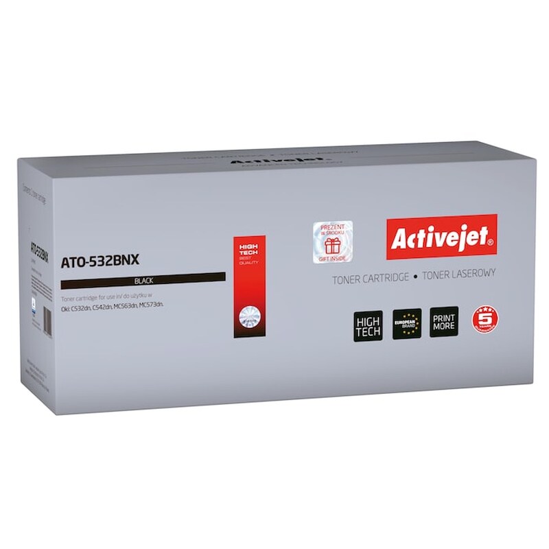 ACTIVEJET Toner Συμβατό Activejet Ato-532bnx Oki 46490608 (7000 Σελίδες) Black