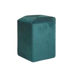 Πουφ  Από Ύφασμα  Και Σχήμα Βελούδινο 35x35x35 cm - Πετρόλ