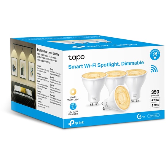 Έξυπνη Λάμπα WiFi TP-Link Tapo L610 4 Τμχ - Θερμό Λευκό image 5