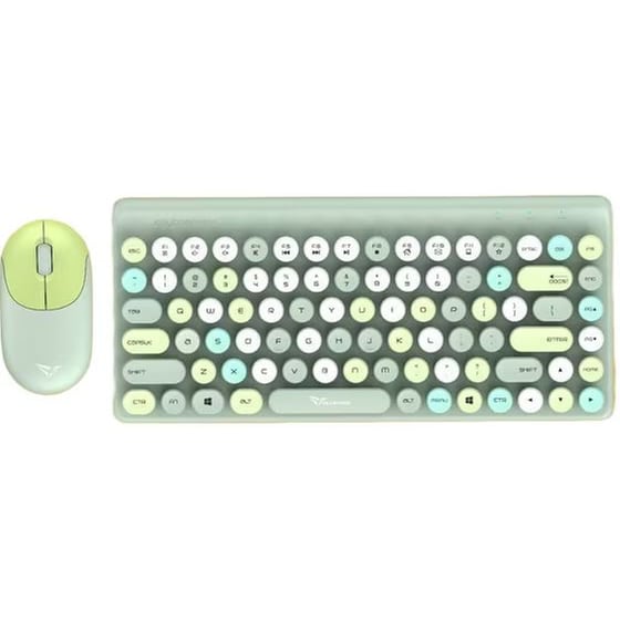 Bundle Desktop Alcatroz Jellybean A3000 Crayon Ασύρματο Σετ Πληκτρολόγιο & Ποντίκι Green (US) + Ηχεία 2.0 Creative Pebble 4.4W - Μαύρο + Fellowes Economy Mouse Pad 228mm Γκρι image 2