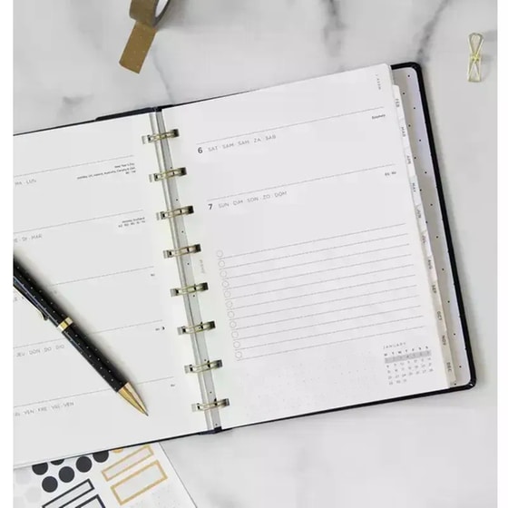 Ημερολόγιο Εβδομαδιαίο Filofax 2025 A5 Moonlight Black image 4