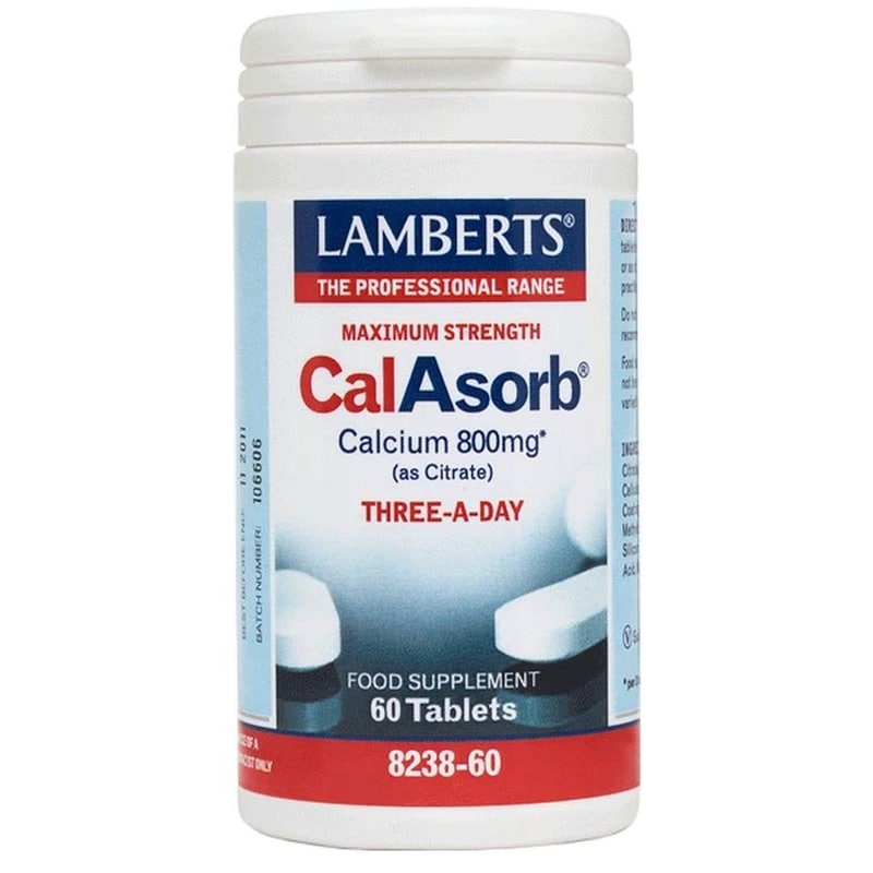 LAMBERTS Ειδικό Συμπλήρωμα Διατροφής Lamberts - Calasorb 800mg - 60 Ταμπλέτες