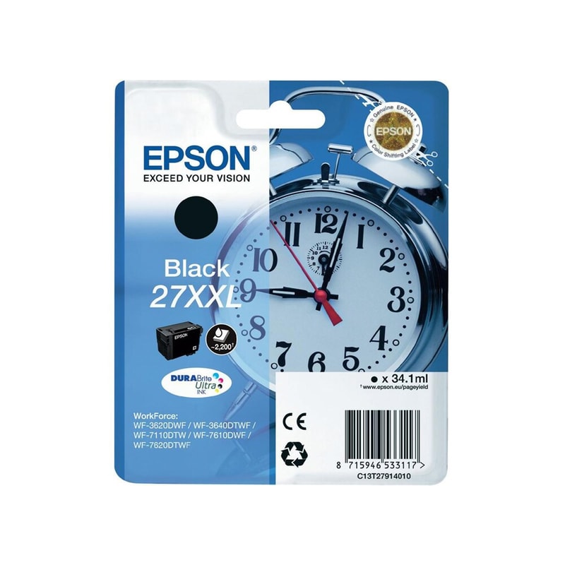 Epson 27XXL Μαύρο Μελάνι Εκτυπωτή C13T27914010