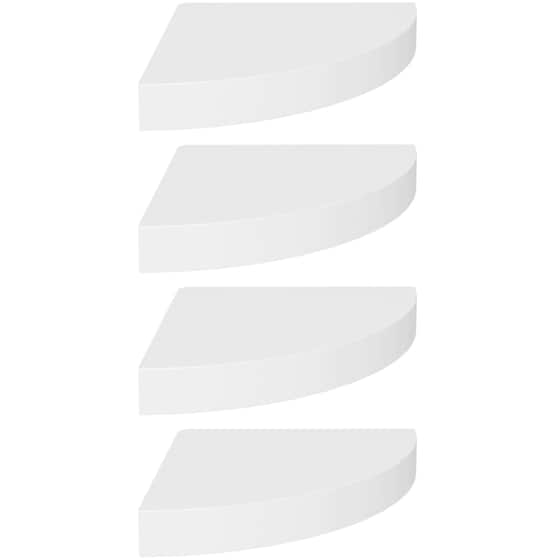 Ράφια Τοίχου VidaXL από MDF Σετ 4 Τμχ 25x25 cm - Λευκό image 0