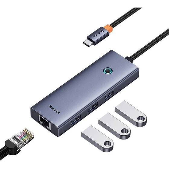 Baseus UltraJoy USB Hub 4 σε 1 USB-C - Ανθρακί image 5