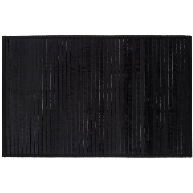 SPITISHOP Πατάκι Μπάνιου Spitishop F-v Black 131569a από Bamboo 50x80cm - Μαύρο