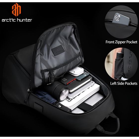 Τσάντα Laptop Arctic Hunter B00423 15.6" Αδιάβροχη - Μαύρο image 1