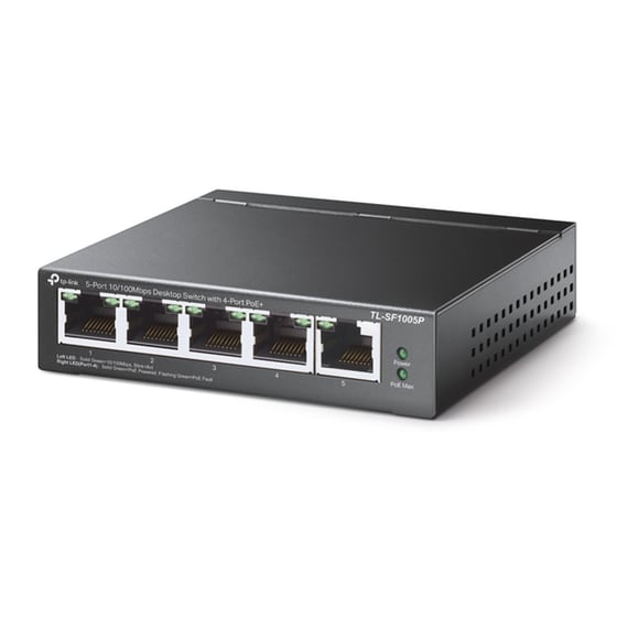 TP-LINK TL-SF1005P v1 L2 Switch με 5 Θύρες Ethernet image 2