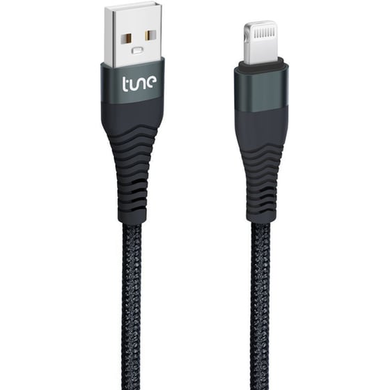 Καλώδιο δεδομένων Tune TechFlex Lightning braided cable Lightning σε USB-A 1.5m - Black image 0