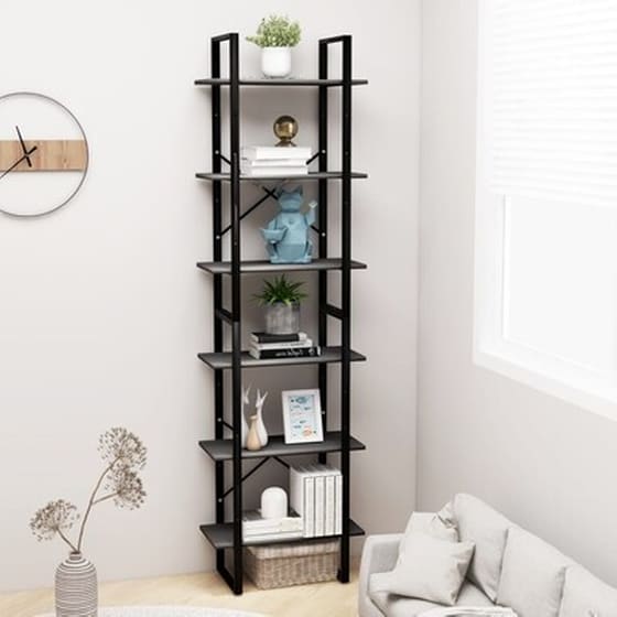 Vidaxl Ράφια Αποθήκευσης 2 Τεμ. Γκρι 60x30x210 Εκ. Μοριοσαν./μέταλλο image 3