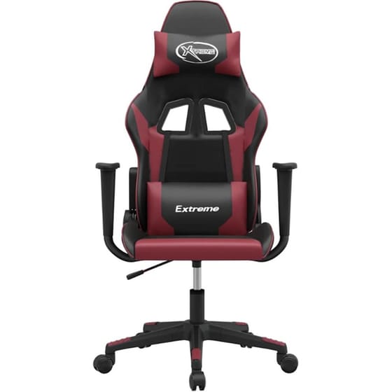Καρέκλα Gaming VIDAXL 3143694 με Ρυθμιζόμενα Μπράτσα από Τεχνητό Δέρμα - Μαύρο / Κόκκινο image 1