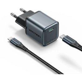 Φορτιστής Πρίζας Vention TZ-FEVH0-EU Gan USB-C 20W - Γκρι