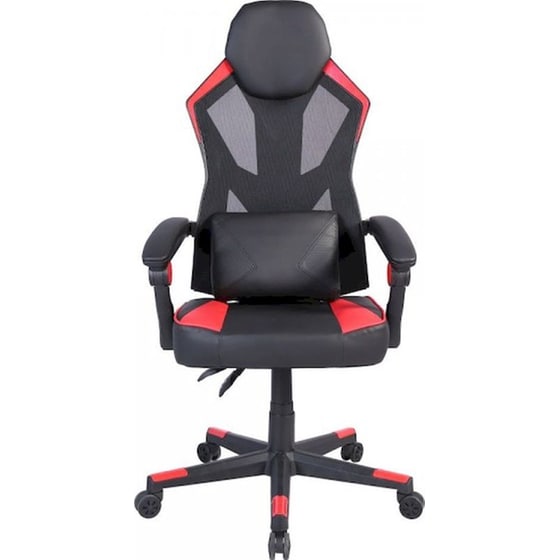 Καρέκλα Γραφείου/ Gaming 24Mall Krafton Pro από Ύφασμα Mesh -Μαύρο/ Κόκκινο image 1