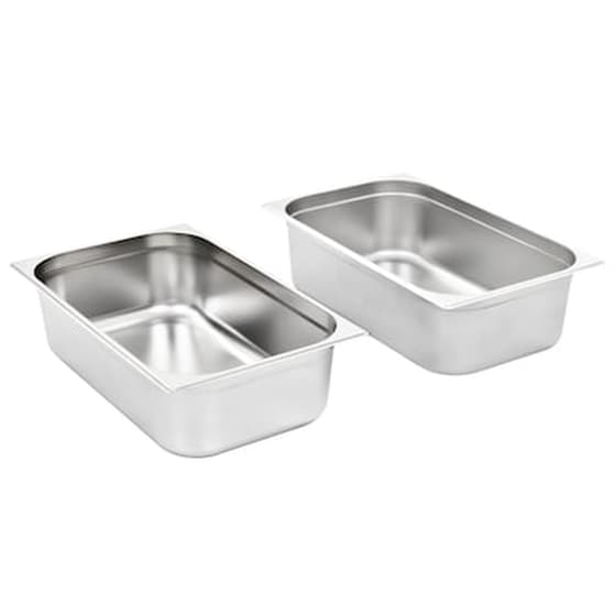 Vidaxl Λεκάνες Gastronorm 2 Τεμ. Gn 1/1 150 Χιλ. Από Ανοξείδωτο Ατσάλι image 1