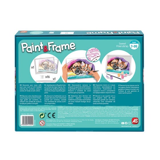 As Company Σετ Ζωγραφικής Paint & Frame Ζωγραφίζω Με Αριθμούς Sweet Friendship image 8