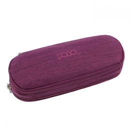 Κασετίνα Polo Οβάλ Duo Box Jean Μωβ Ανοιχτό