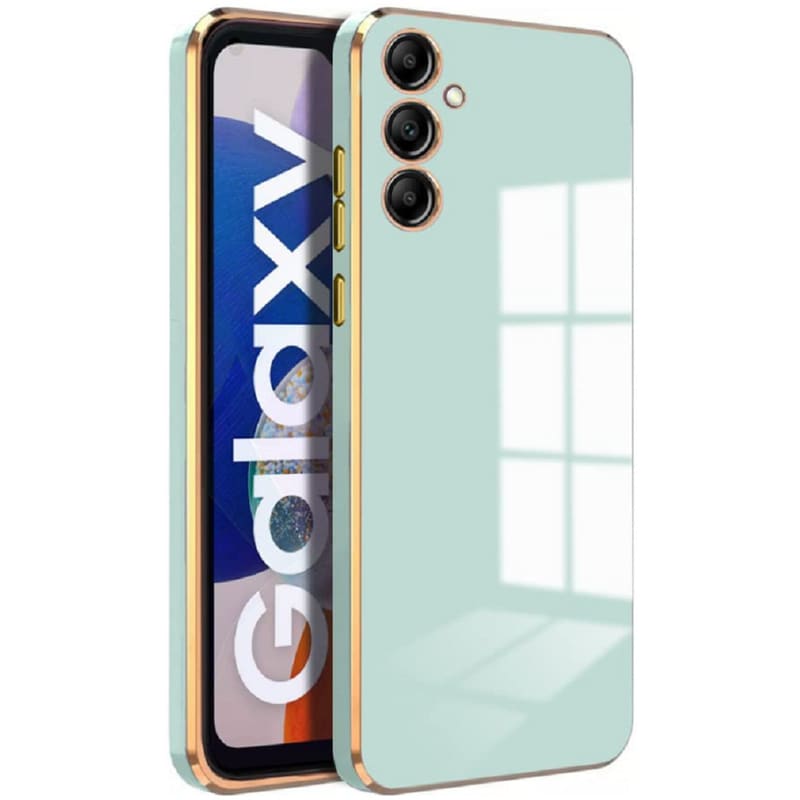 Θήκη Σιλικόνης Samsung Galaxy A14 - Bodycell Gold Plated - Πράσινο