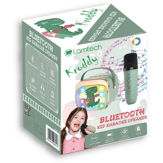 Party Speaker Lamtech BT5,4 Kids με Karaoke Rgb - Πράσινο image 2