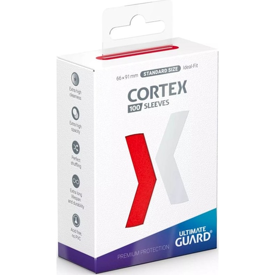 Ultimate Guard Cortex Card Sleeves Standard Size - Red (100 Sleeves) image 0