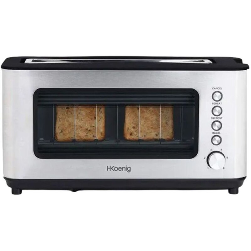 H.KOENIG VIEW7 2 Θέσεων 1200 W Inox Φρυγανιέρα