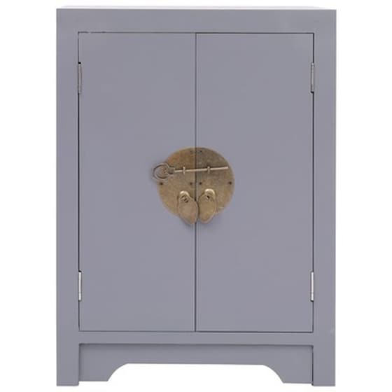 Vidaxl Κομοδίνο Γκρι 38 X 28 X 52 Εκ. Από Ξύλο Παυλώνιας image 4