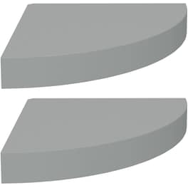 Ράφια Τοίχου VidaXL από MDF 25x25x3.8 cm 2 Τμχ - Γκρι