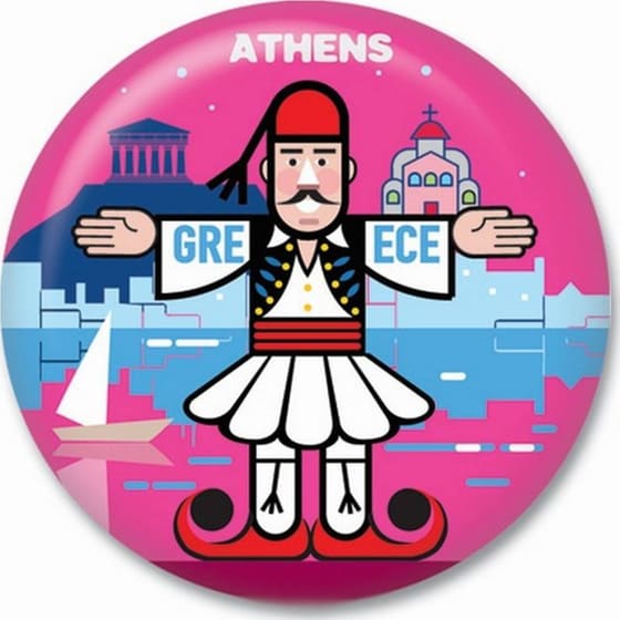 Μαγνήτης GNF THINKOFGREECE Τσολιάς 3.8 cm image 0