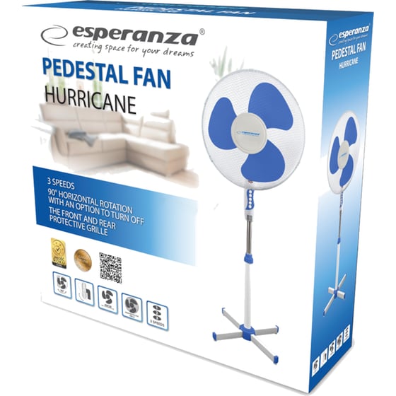 ESPERANZA EHF001WB Ανεμιστήρας Δαπέδου 50W 40cm image 1